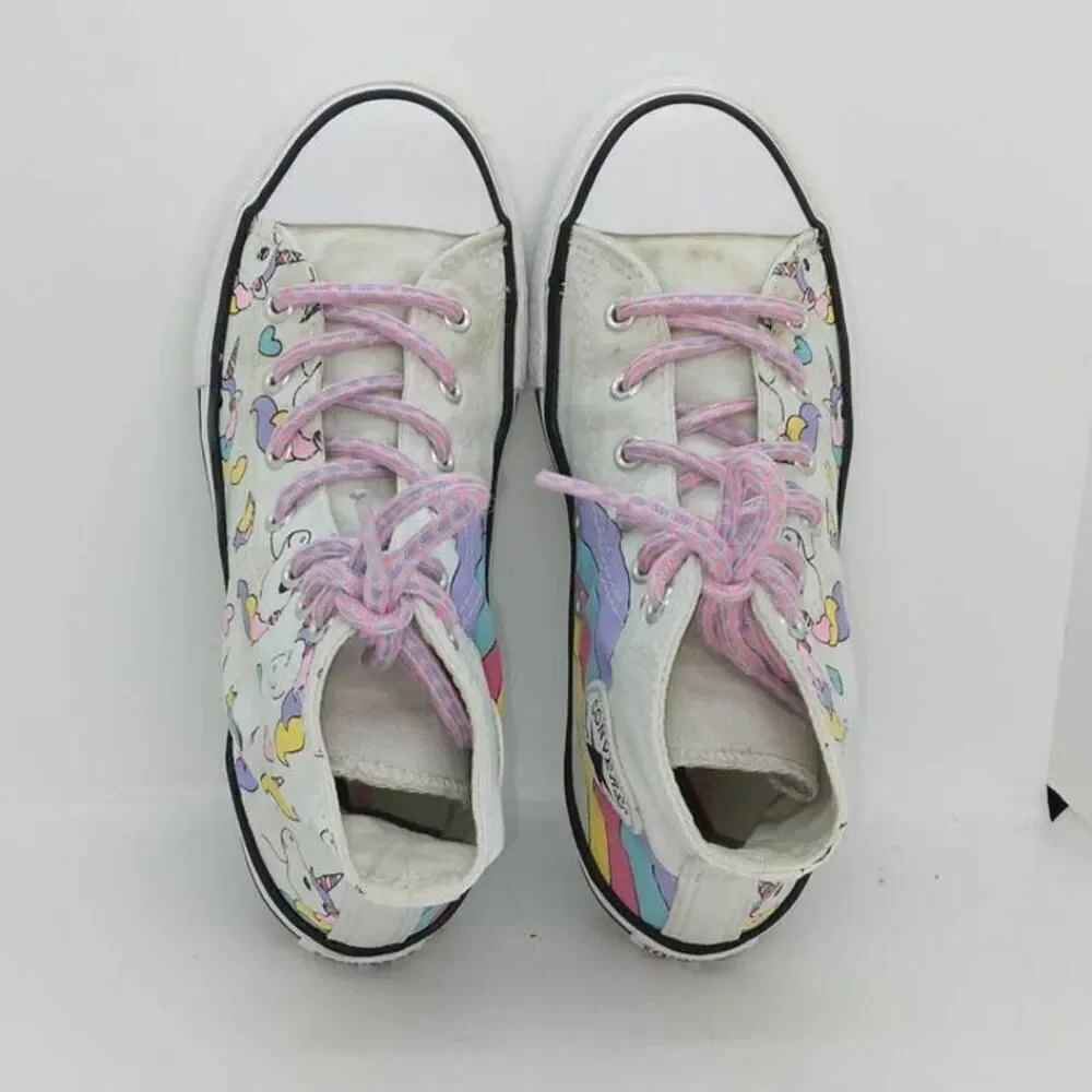 Converse Chuck Taylor Girls Unicorn Hi Top Multi Color Sneakers - sz. 3